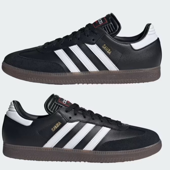 New Without Box Size 10 Mens Adidas Samba Classic Low Black Classic Leather - Picture 1 of 11